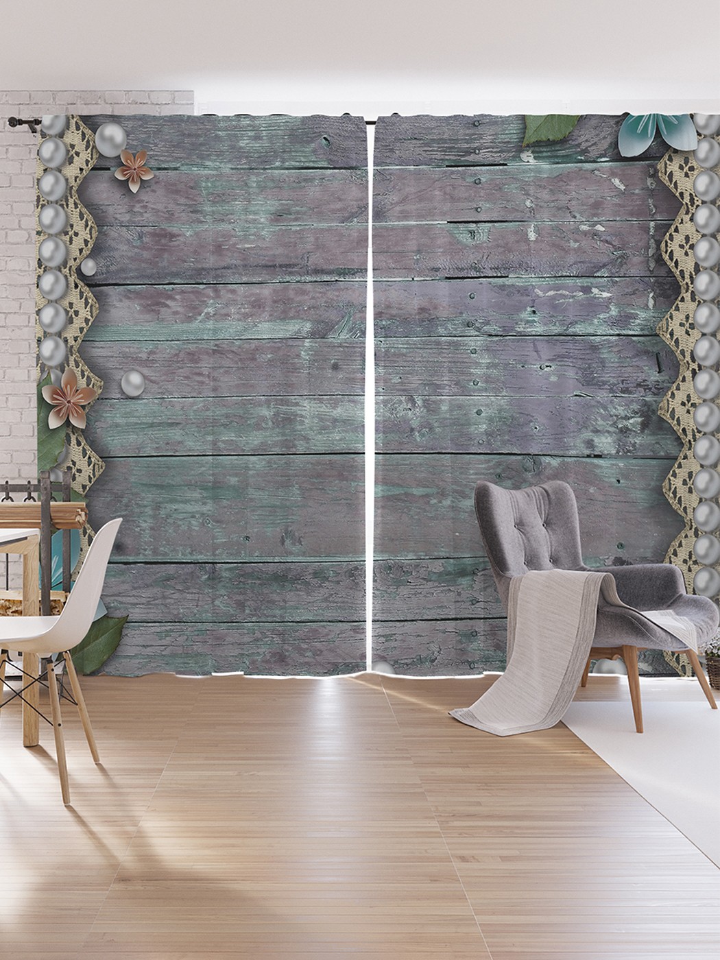 

Шторы под лён JoyArty "Дивная рамка", серия Oxford DeLux, 340х265 см, Дивная рамка