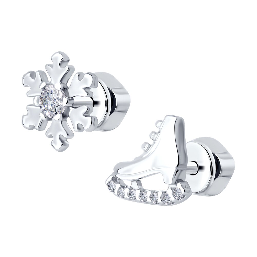 

Серьги пусеты из серебра Diamant 94-122-02284-1, фианит, 94-122-02284-1