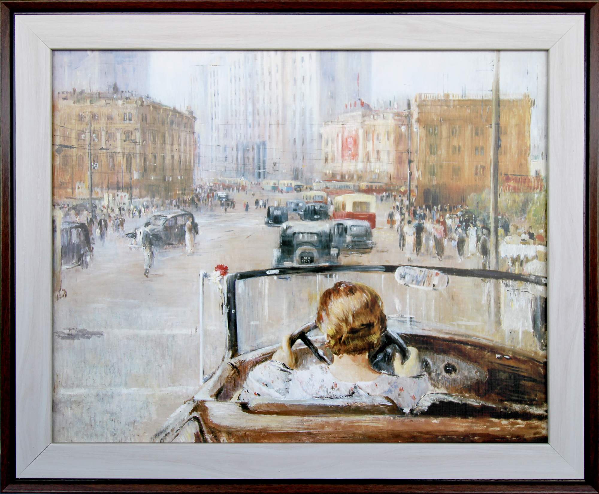 

Репродукция картины Ю. Пименова Новая Москва 57х47