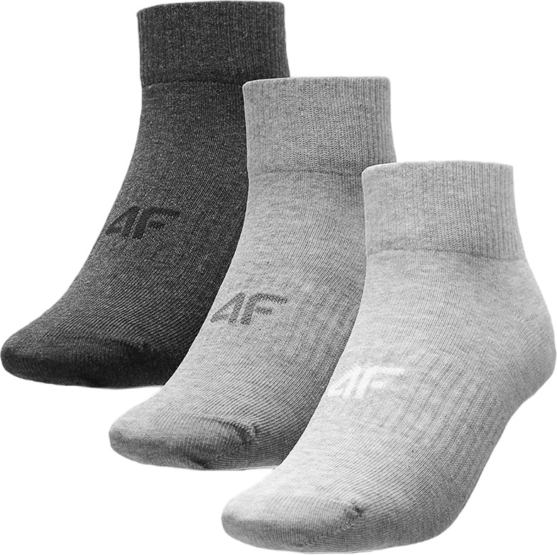 Комплект носков женских SOCKS CAS F157 (3pack) 4F серых 35-38, 3 шт.