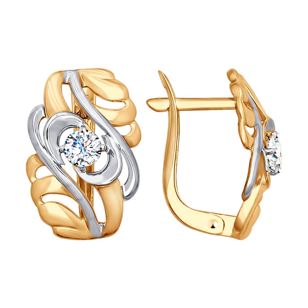 

Серьги из красного золота SOKOLOV 027493, фианит, 027493