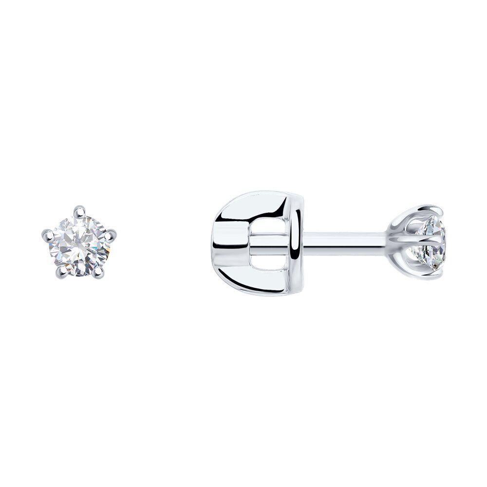 

Серьги из белого золота SOKOLOV 026932-3, фианит, 026932-3