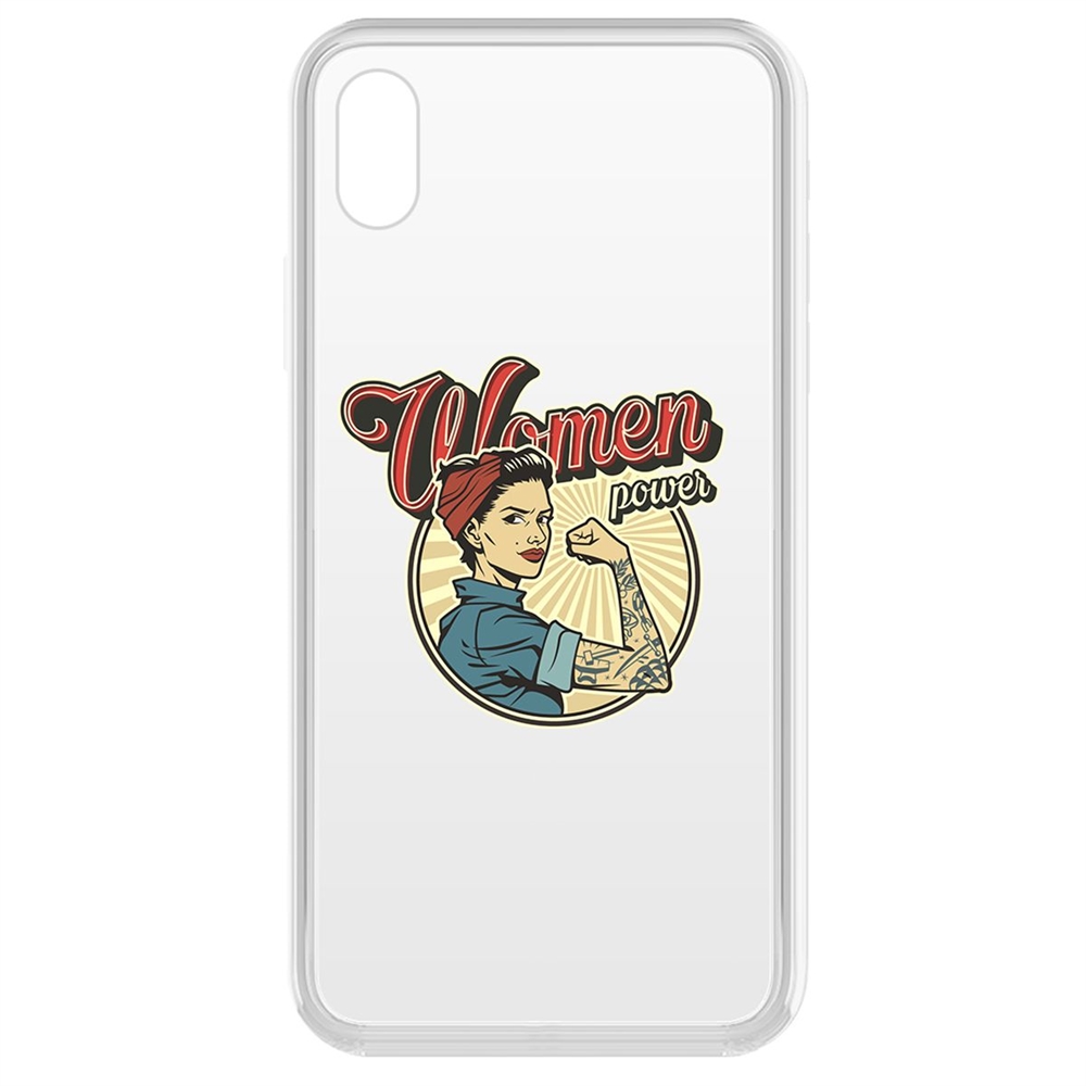 

Чехол-накладка Krutoff Clear Case Women Power для iPhone XR, Разноцветный