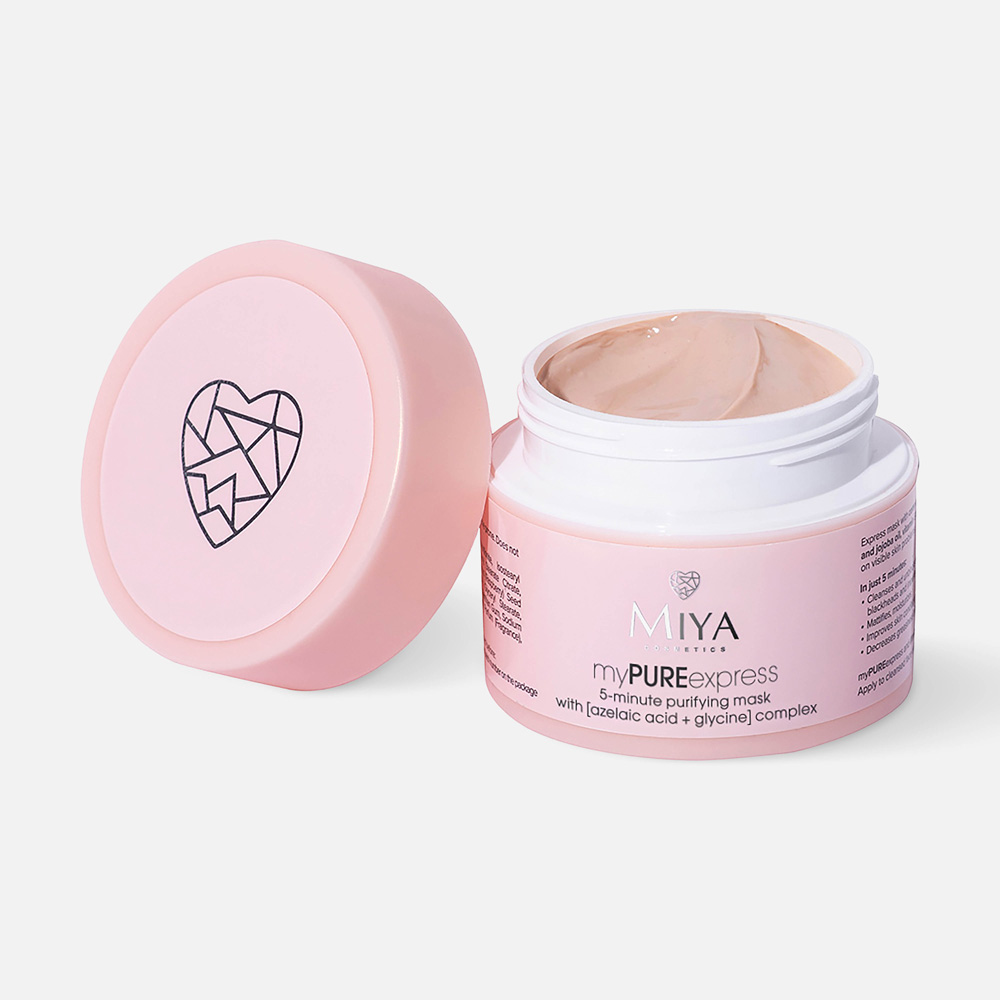 Маска для лица Miya Cosmetics Mypureexpress очищающая Azelaic Acid + Glycine 50 г