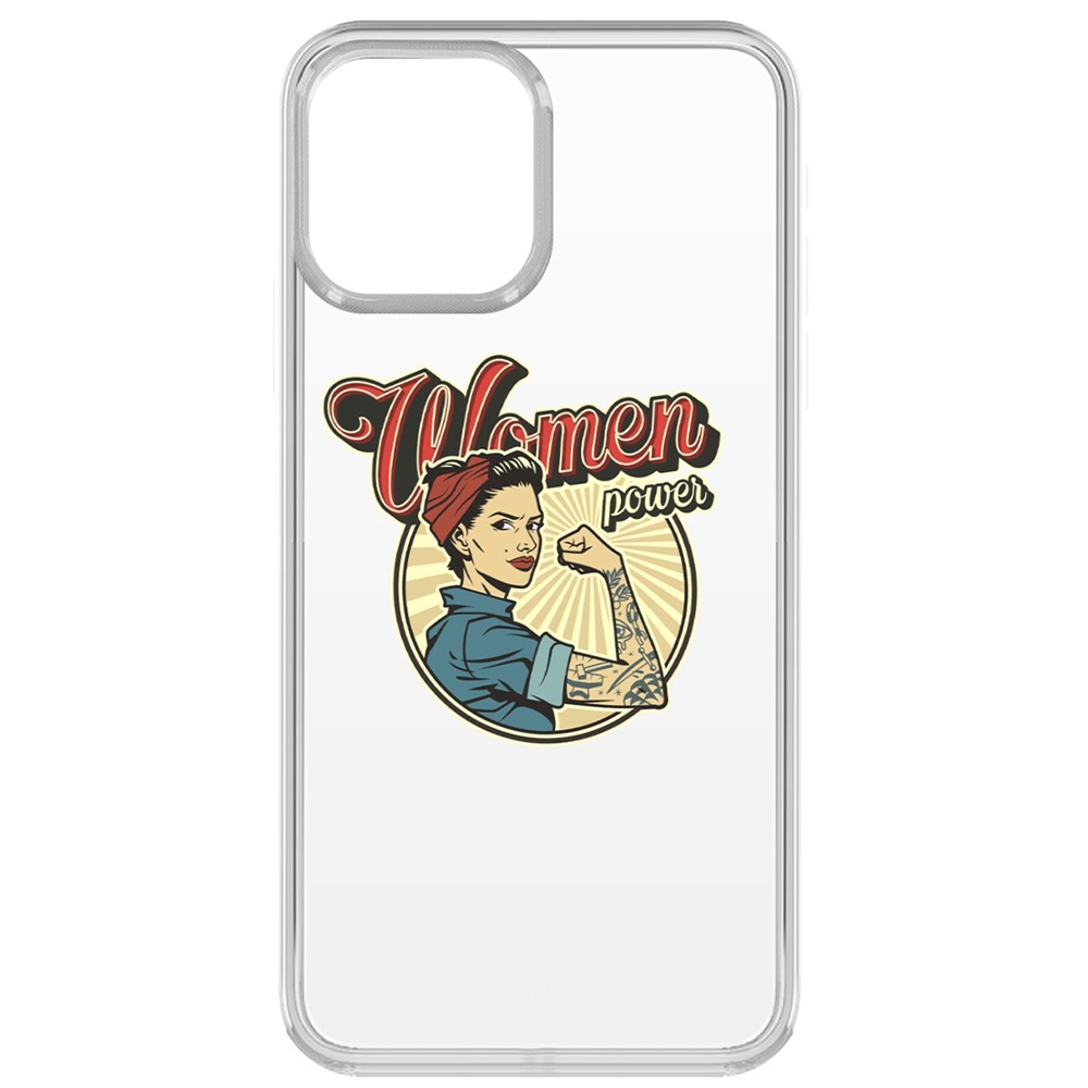 фото Чехол-накладка krutoff clear case women power для iphone 13 pro