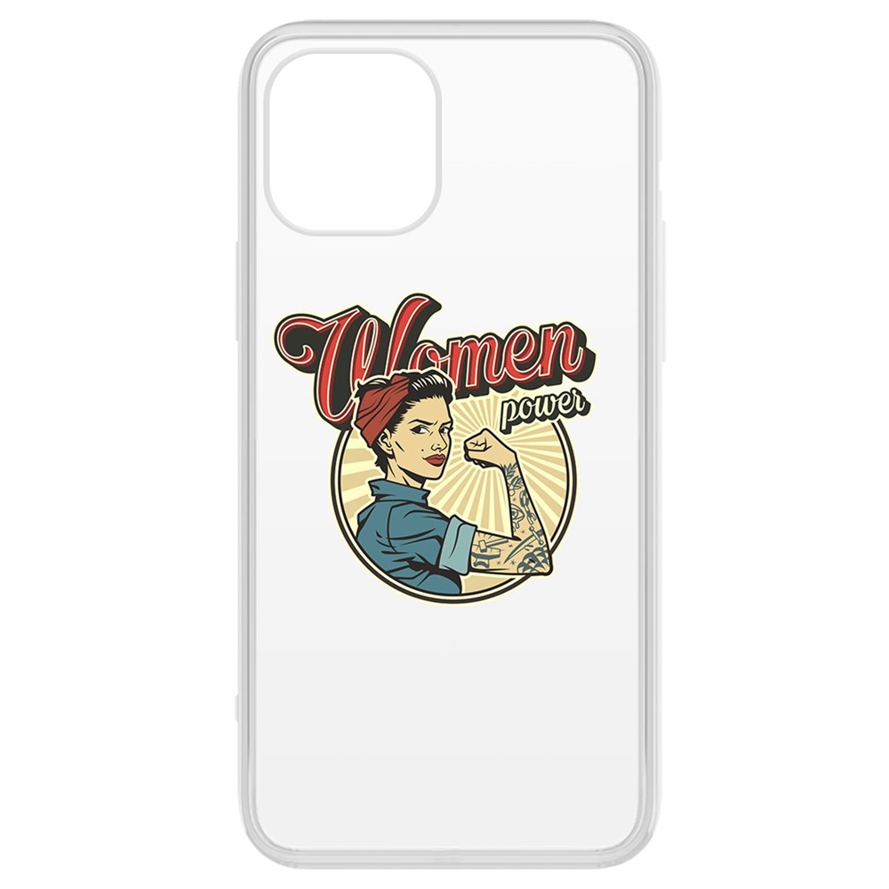 фото Чехол-накладка krutoff clear case women power для iphone 12 pro max