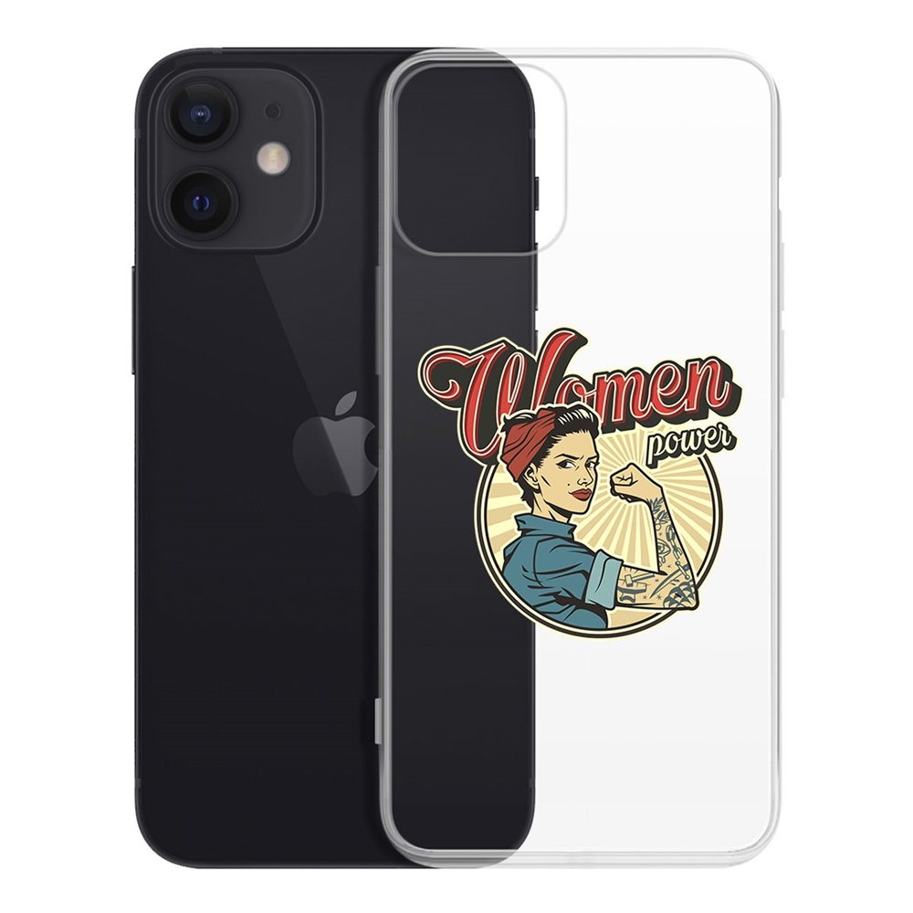 фото Чехол-накладка krutoff clear case women power для iphone 12 mini