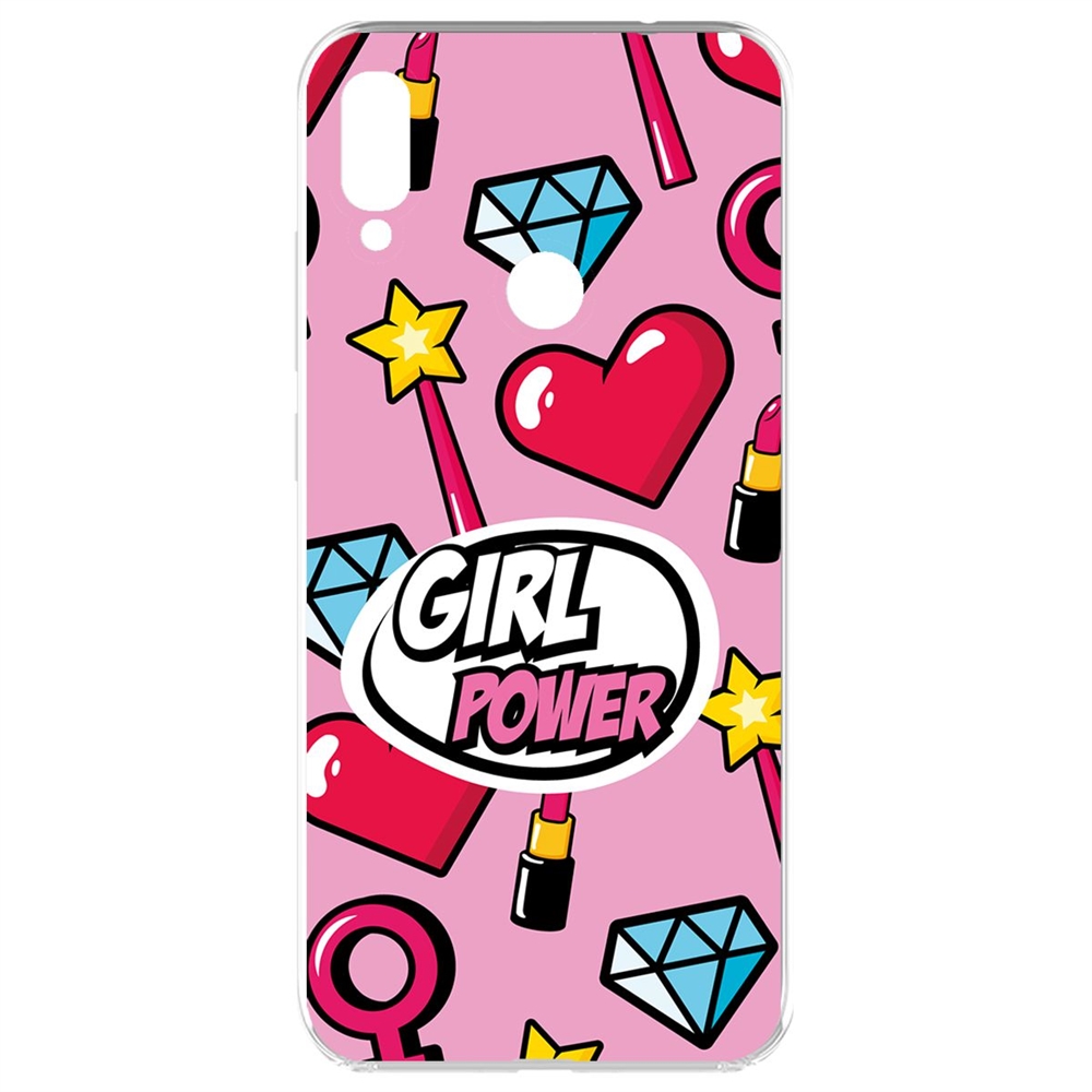 фото Чехол-накладка krutoff clear case girl power для xiaomi redmi note 7