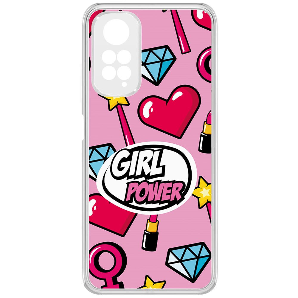 фото Чехол-накладка krutoff clear case girl power для xiaomi redmi note 11