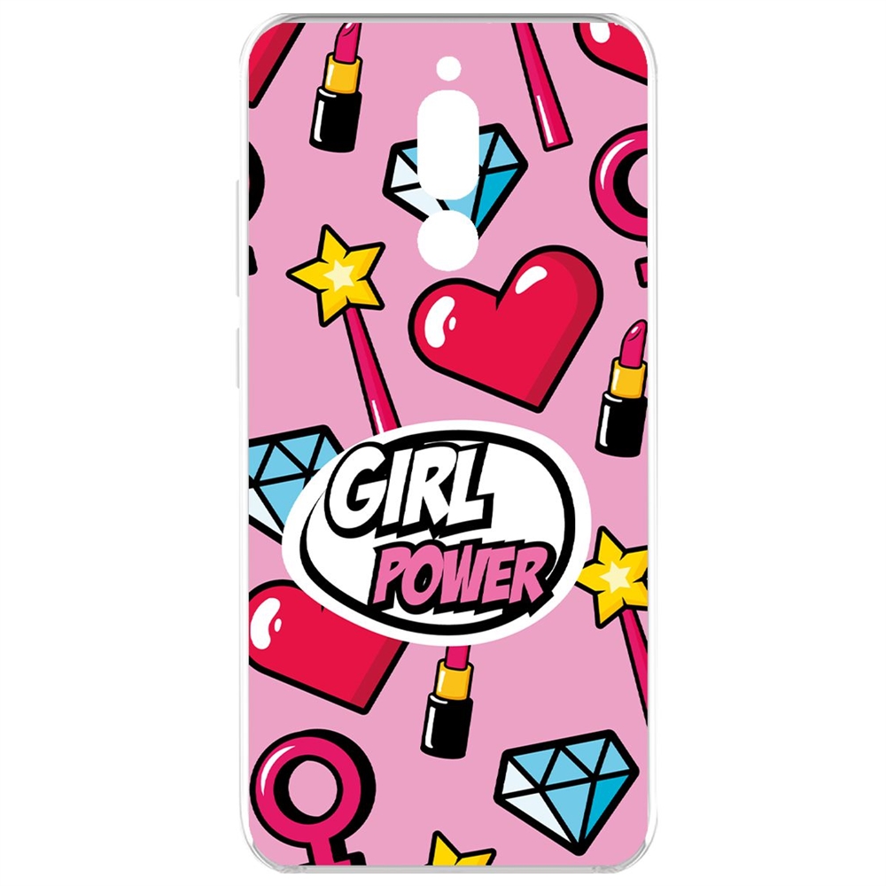 фото Чехол-накладка krutoff clear case girl power для xiaomi redmi 8