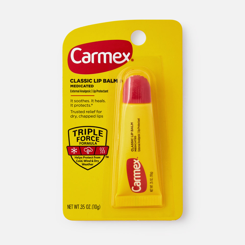 Бальзам для губ Carmex оригинальный в тубе 10 г carmex бальзам для губ со вкусом клубники в тубе everyday soothing lip balm strawberry tube 10гр