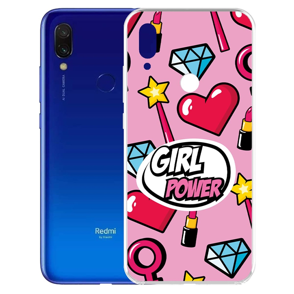 фото Чехол-накладка krutoff clear case girl power для xiaomi redmi 7