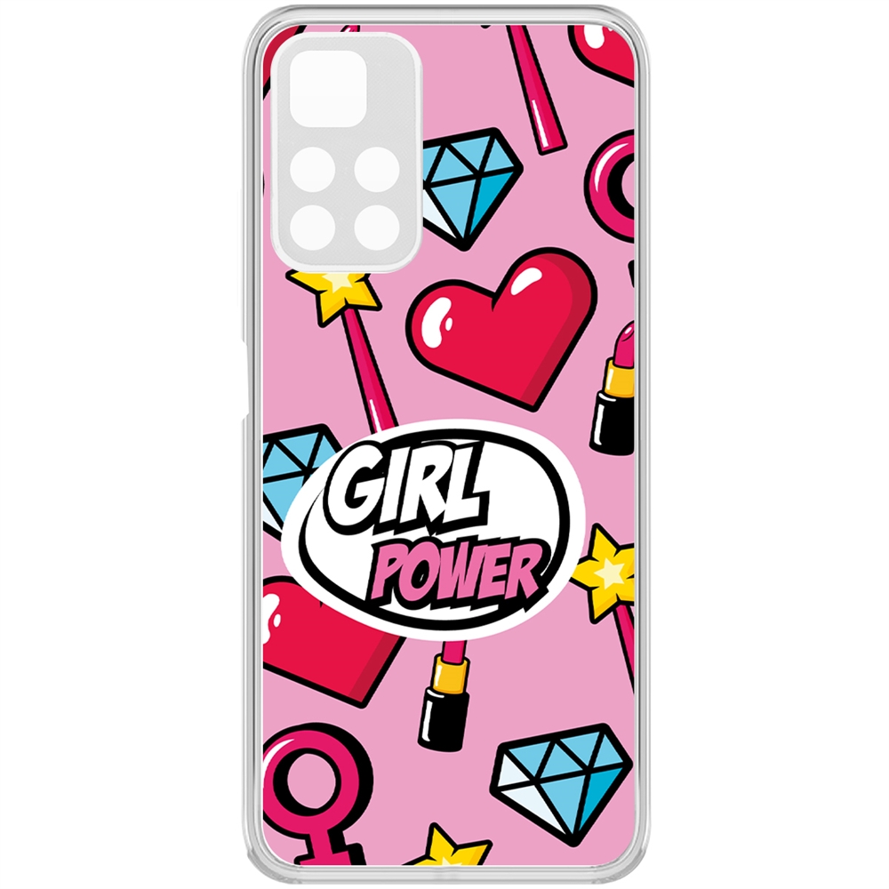 фото Чехол-накладка krutoff clear case girl power для xiaomi poco m4 pro