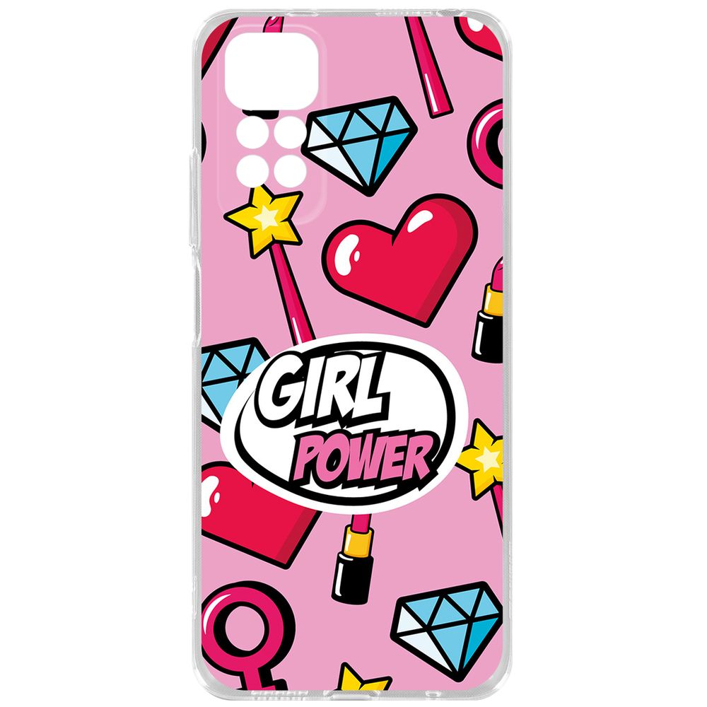 

Чехол-накладка Krutoff Clear Case Girl Power для Xiaomi POCO M4 Pro, Разноцветный
