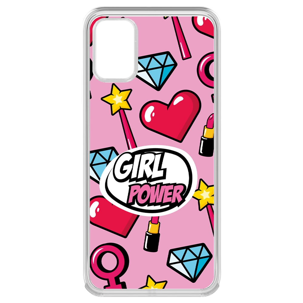 фото Чехол-накладка krutoff clear case girl power для xiaomi poco m3