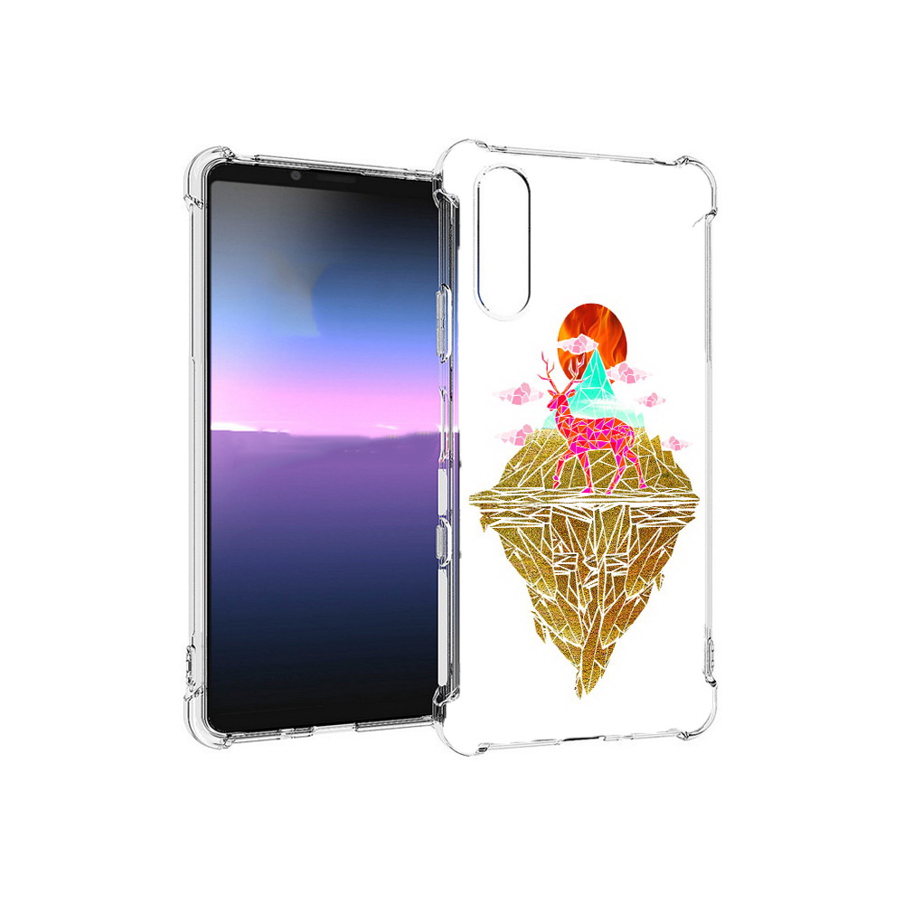 

Чехол MyPads Tocco для Sony Xperia 10 III розовый олень абстракция (PT161504.223.586), Прозрачный, Tocco