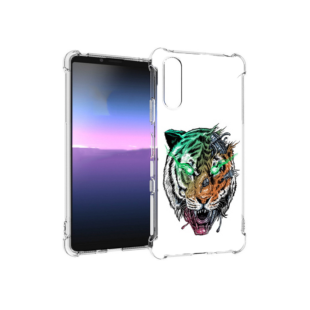 

Чехол MyPads Tocco для Sony Xperia 10 III робо-тигр (PT161504.223.584), Прозрачный, Tocco
