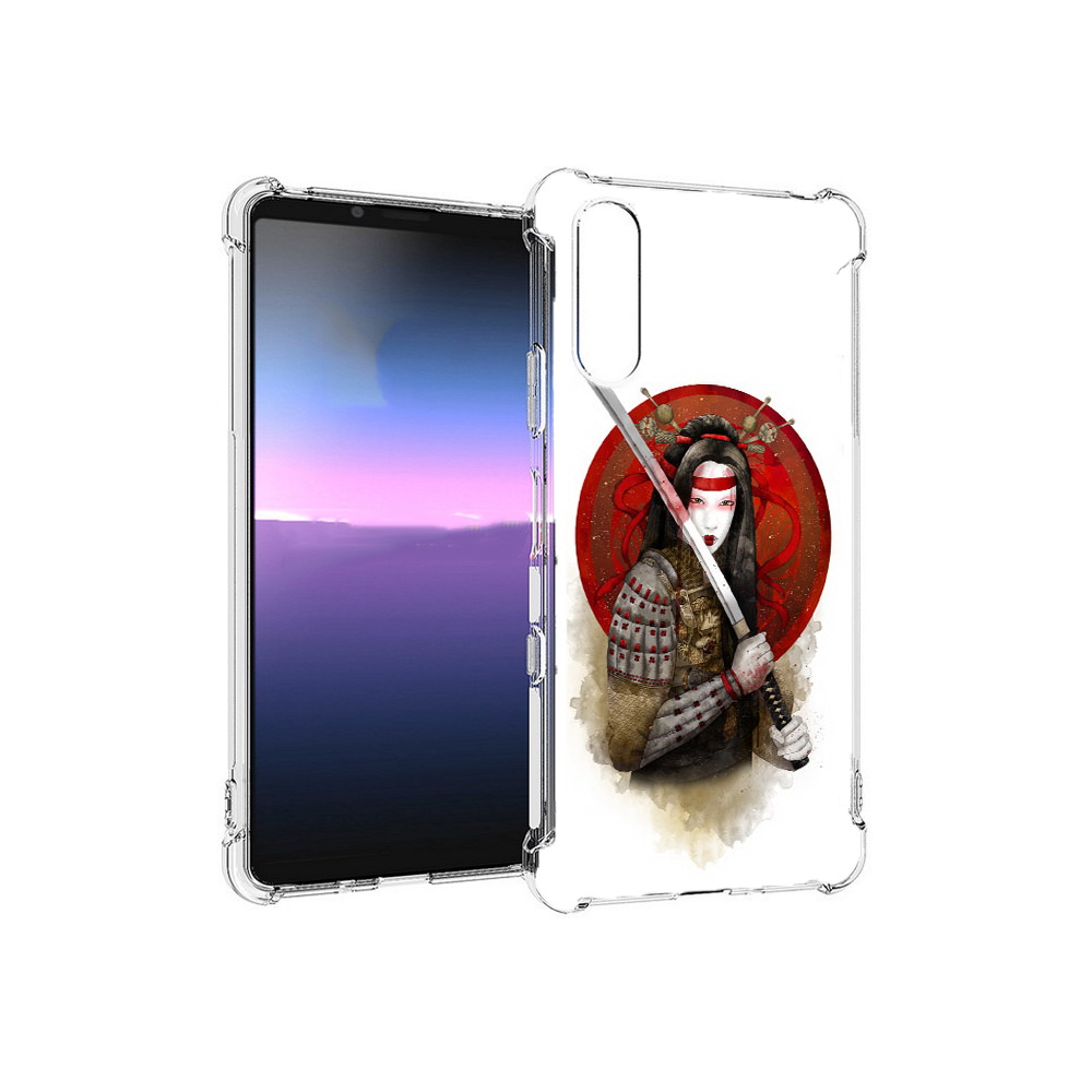 

Чехол MyPads Tocco для Sony Xperia 10 III рисованная девушка с катаной (PT161504.223.580), Прозрачный, Tocco
