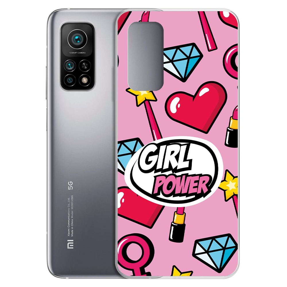 фото Чехол-накладка krutoff clear case girl power для xiaomi mi 10t/mi 10t pro