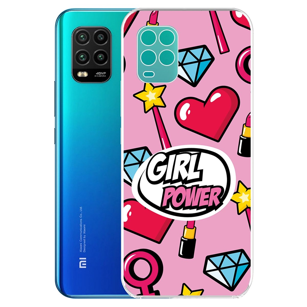 фото Чехол-накладка krutoff clear case girl power для xiaomi mi 10 lite