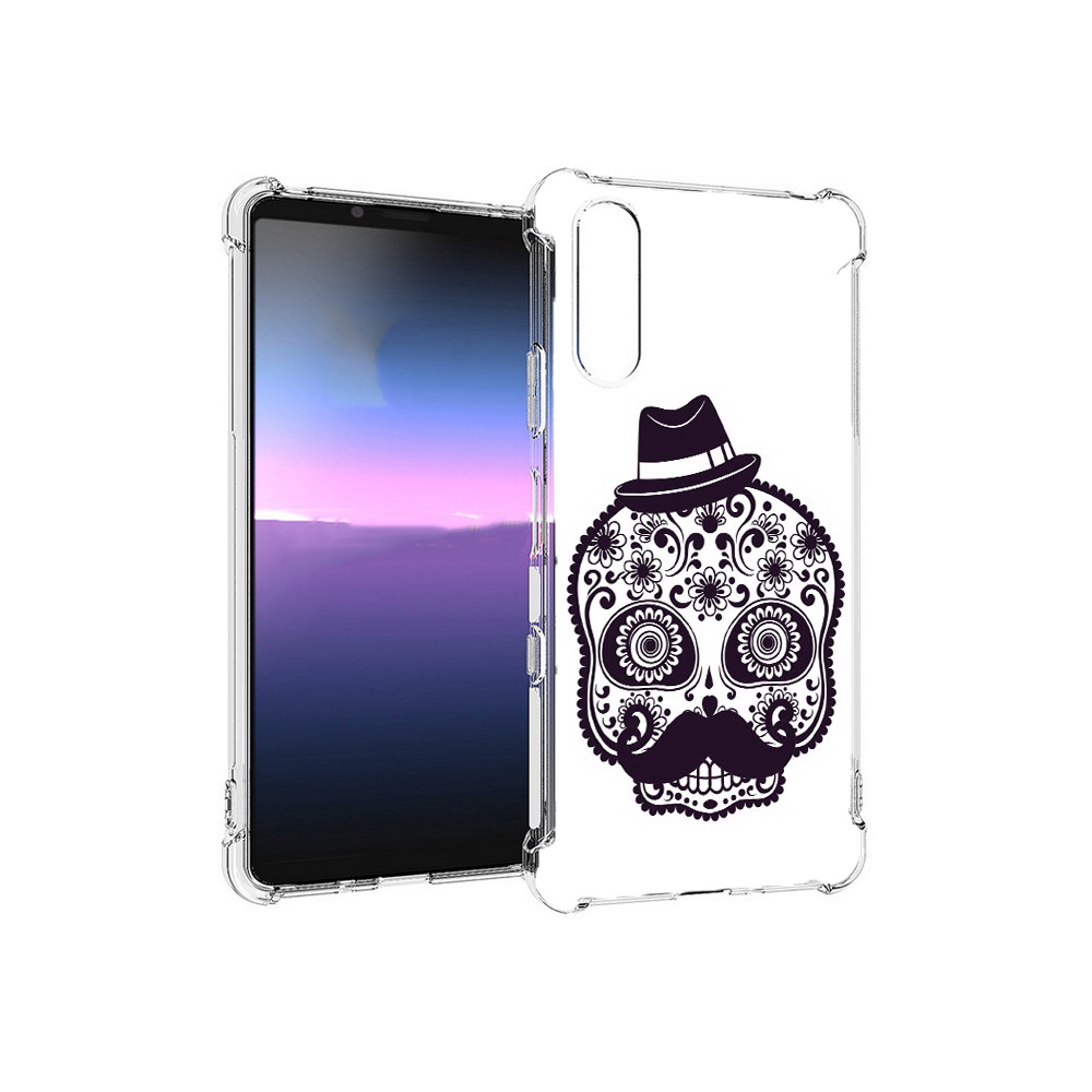 

Чехол MyPads Tocco для Sony Xperia 10 III разрисованный скелет (PT161504.223.575), Прозрачный, Tocco