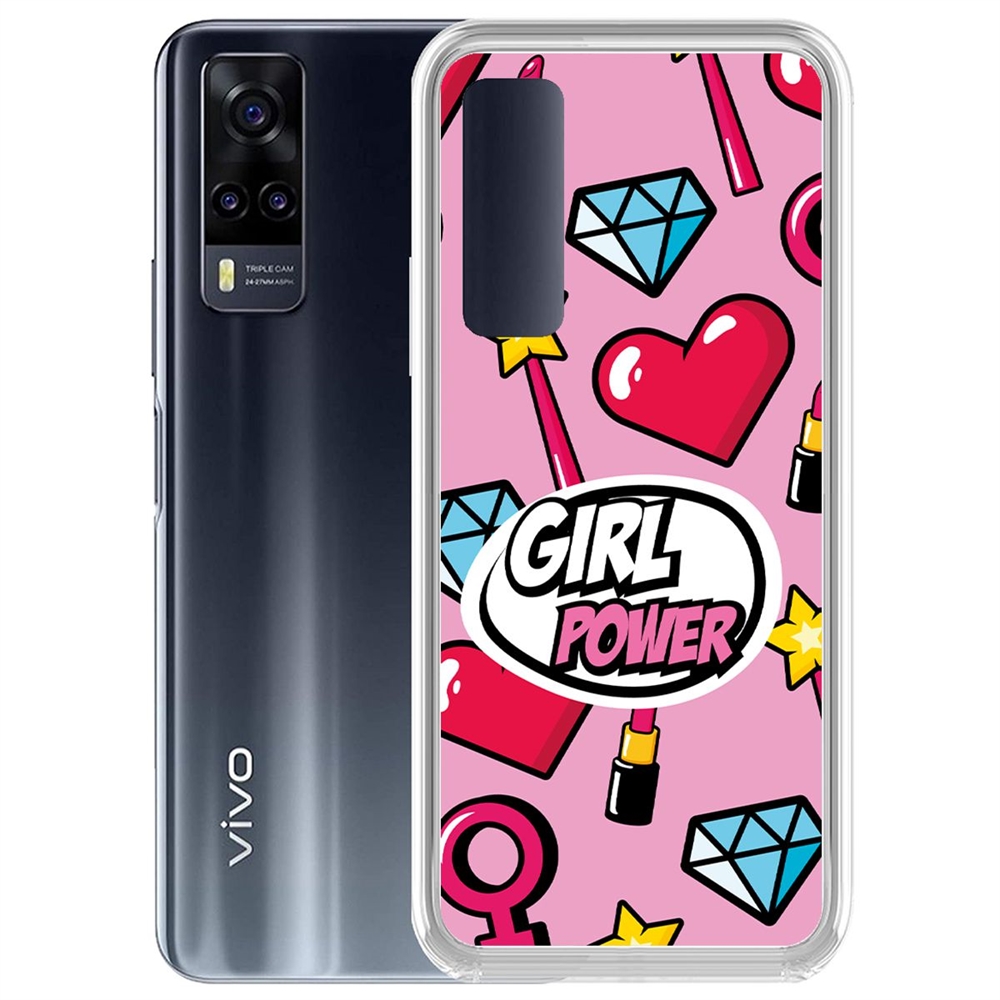 фото Чехол-накладка krutoff clear case girl power для vivo y31