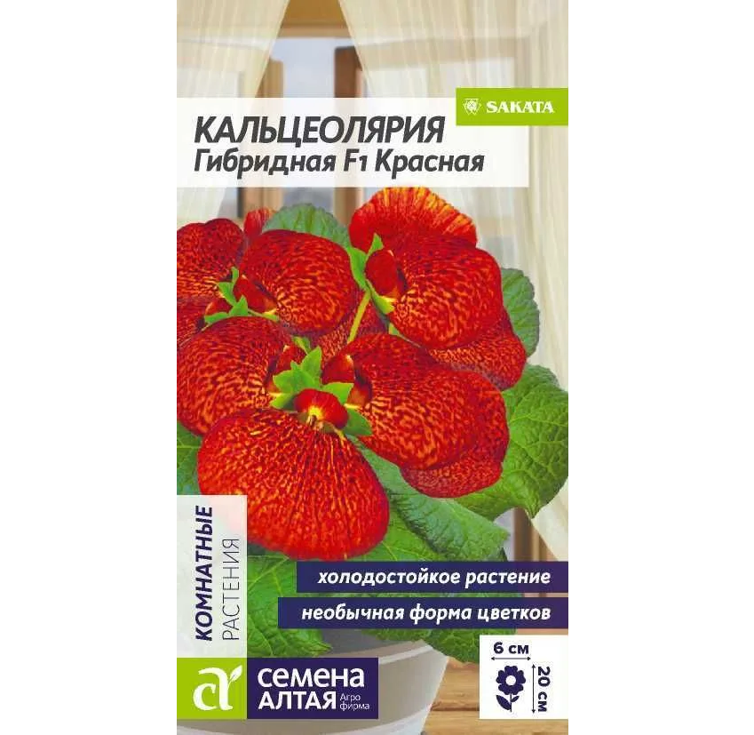 

Кальцеолярия гибр. красная 5шт. (Сем Алт)