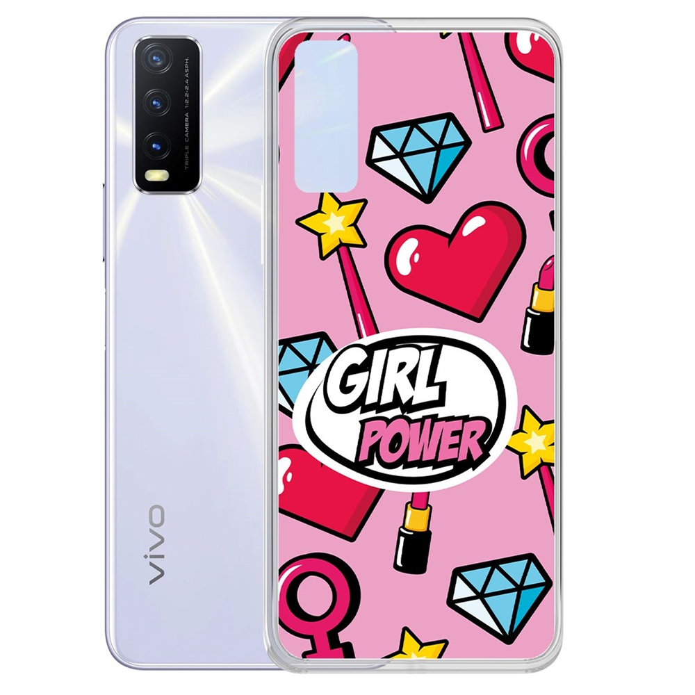 фото Чехол-накладка krutoff clear case girl power для vivo y20