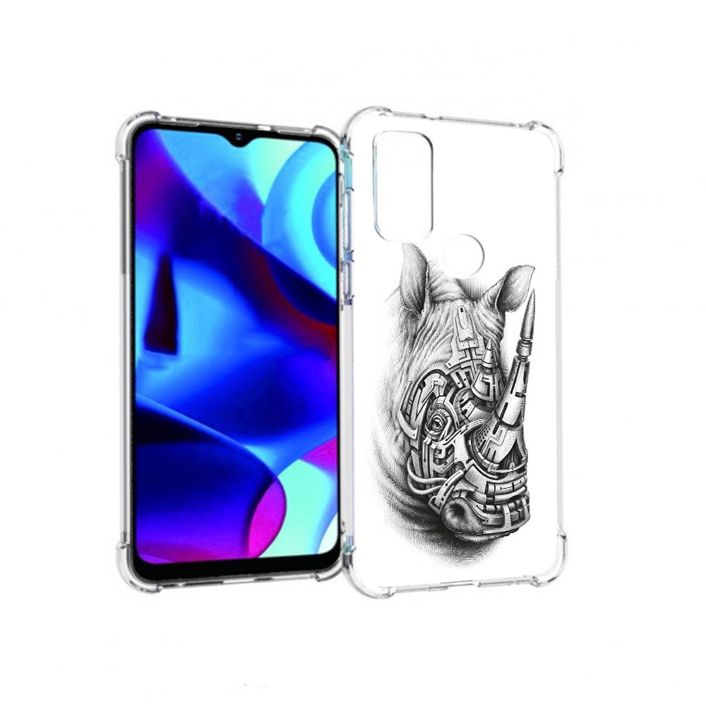 

Чехол MyPads Tocco для Motorola Moto G стальной носорог (PT227075.349.620), Прозрачный, Tocco