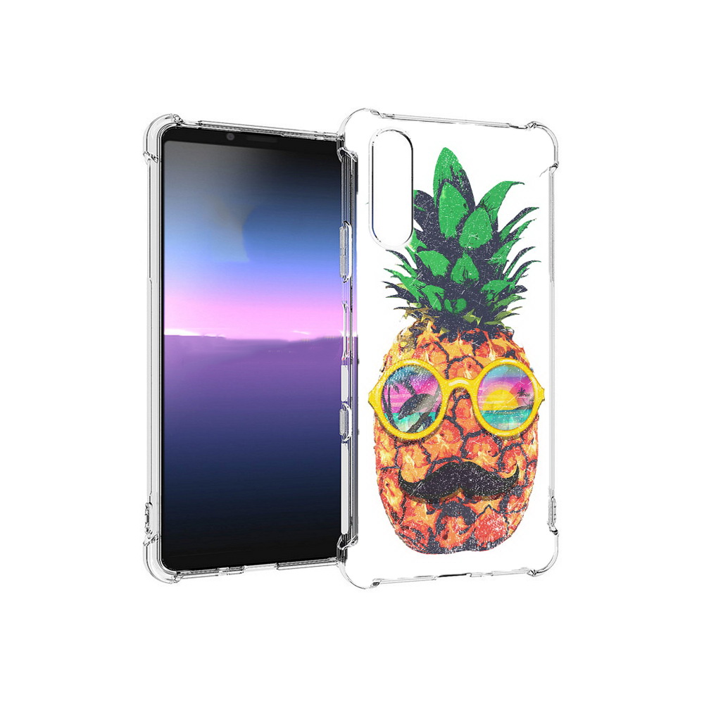 

Чехол MyPads Tocco для Sony Xperia 10 III прикольный ананас с лицом (PT161504.223.556), Прозрачный, Tocco