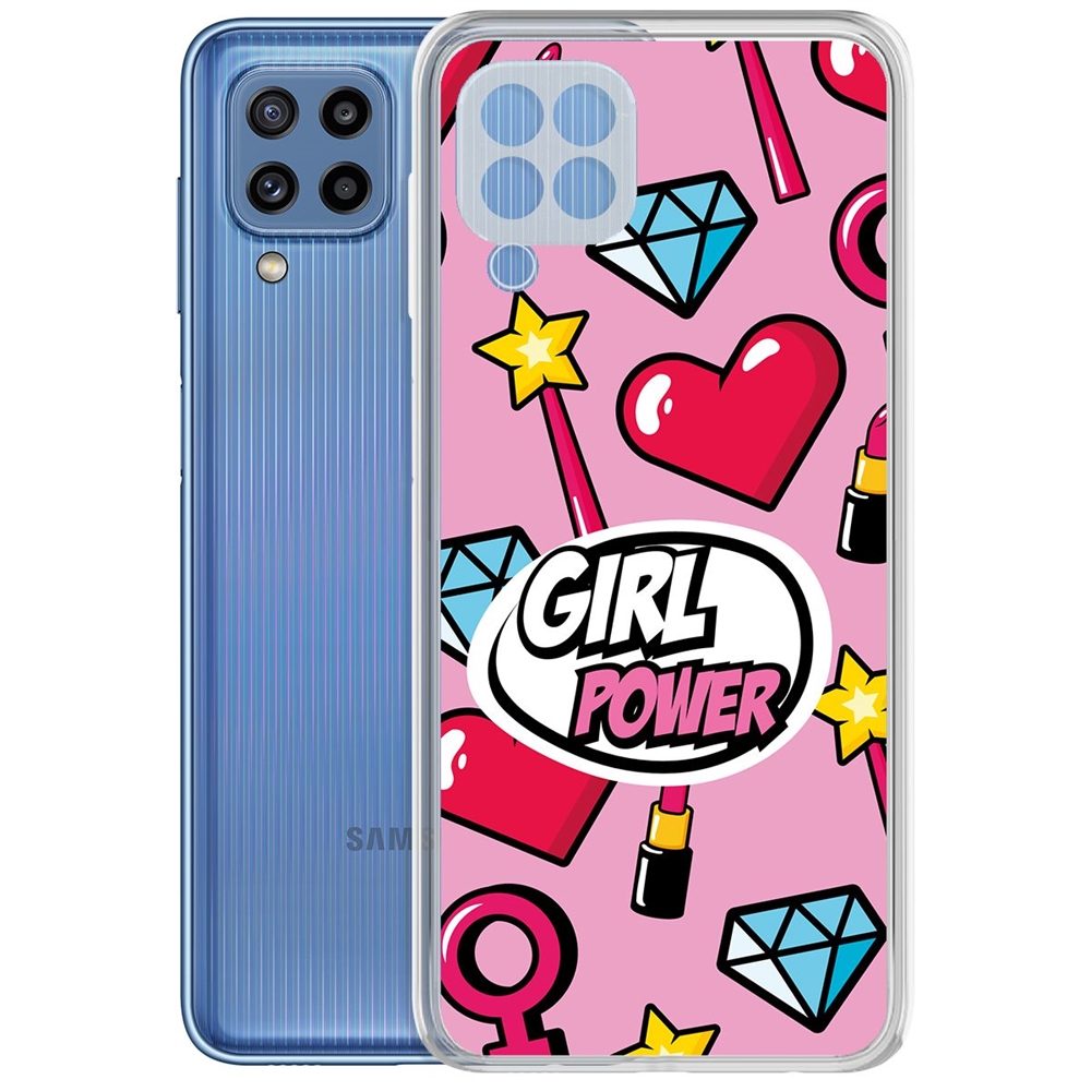 фото Чехол-накладка krutoff clear case girl power для samsung galaxy m32 (m325)