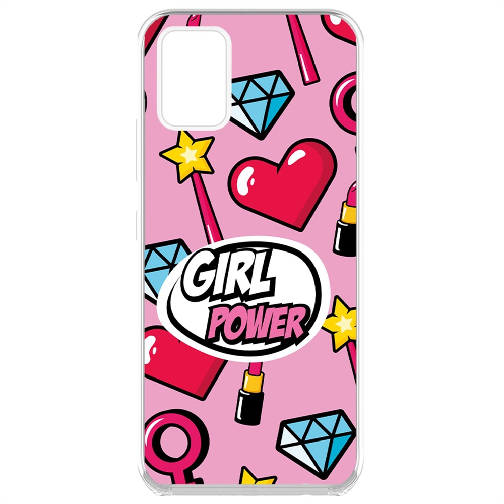 фото Чехол-накладка krutoff clear case girl power для samsung galaxy a71 (a715)