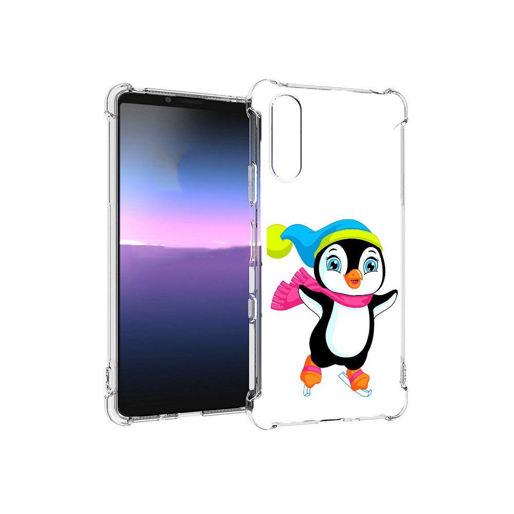 

Чехол MyPads Tocco для Sony Xperia 10 III пингвин на коньках (PT161504.223.540), Прозрачный, Tocco