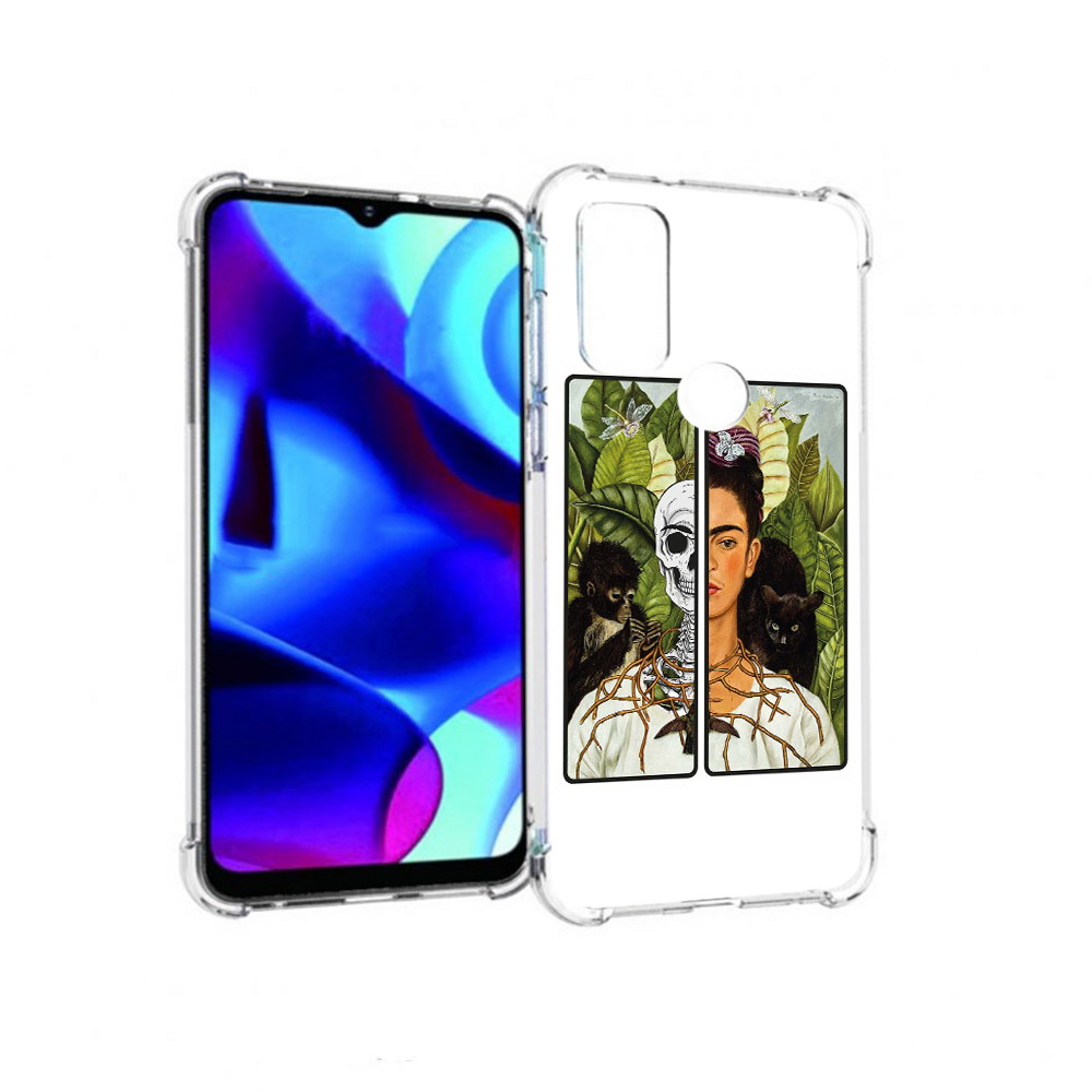

Чехол MyPads Tocco для Motorola Moto G сдвоенная картинка девушка скелет, Прозрачный, Tocco