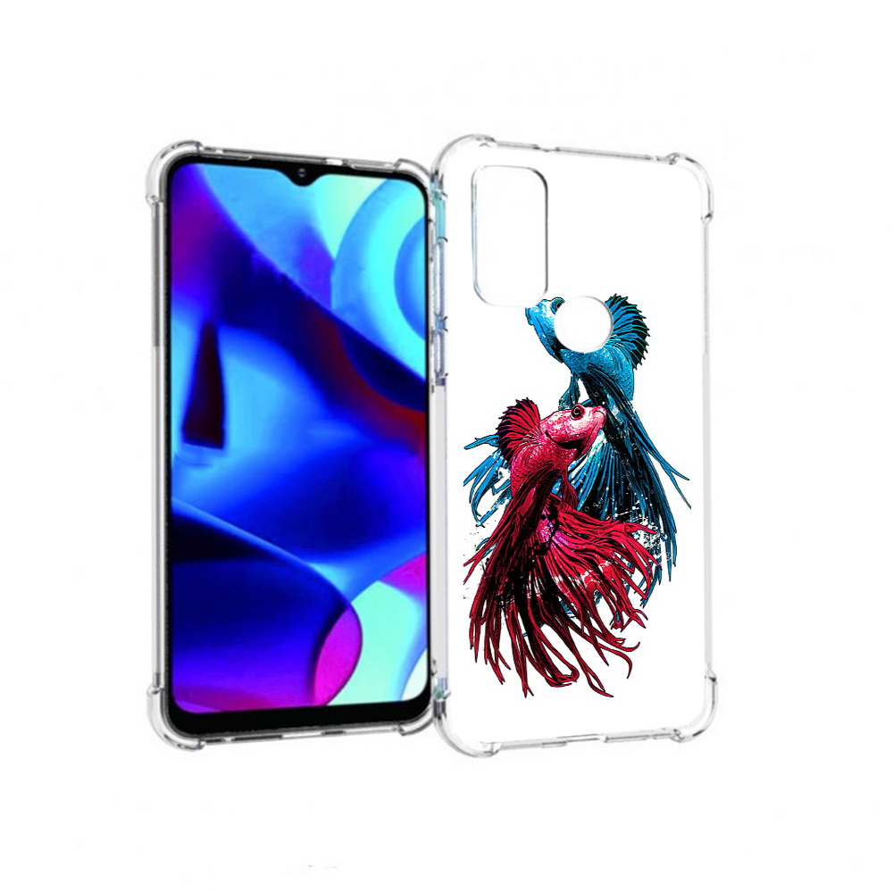 

Чехол MyPads Tocco для Motorola Moto G рыбы петушки (PT227075.349.592), Прозрачный, Tocco