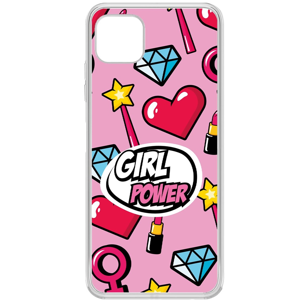 фото Чехол-накладка krutoff clear case girl power для samsung galaxy a22s (a226)