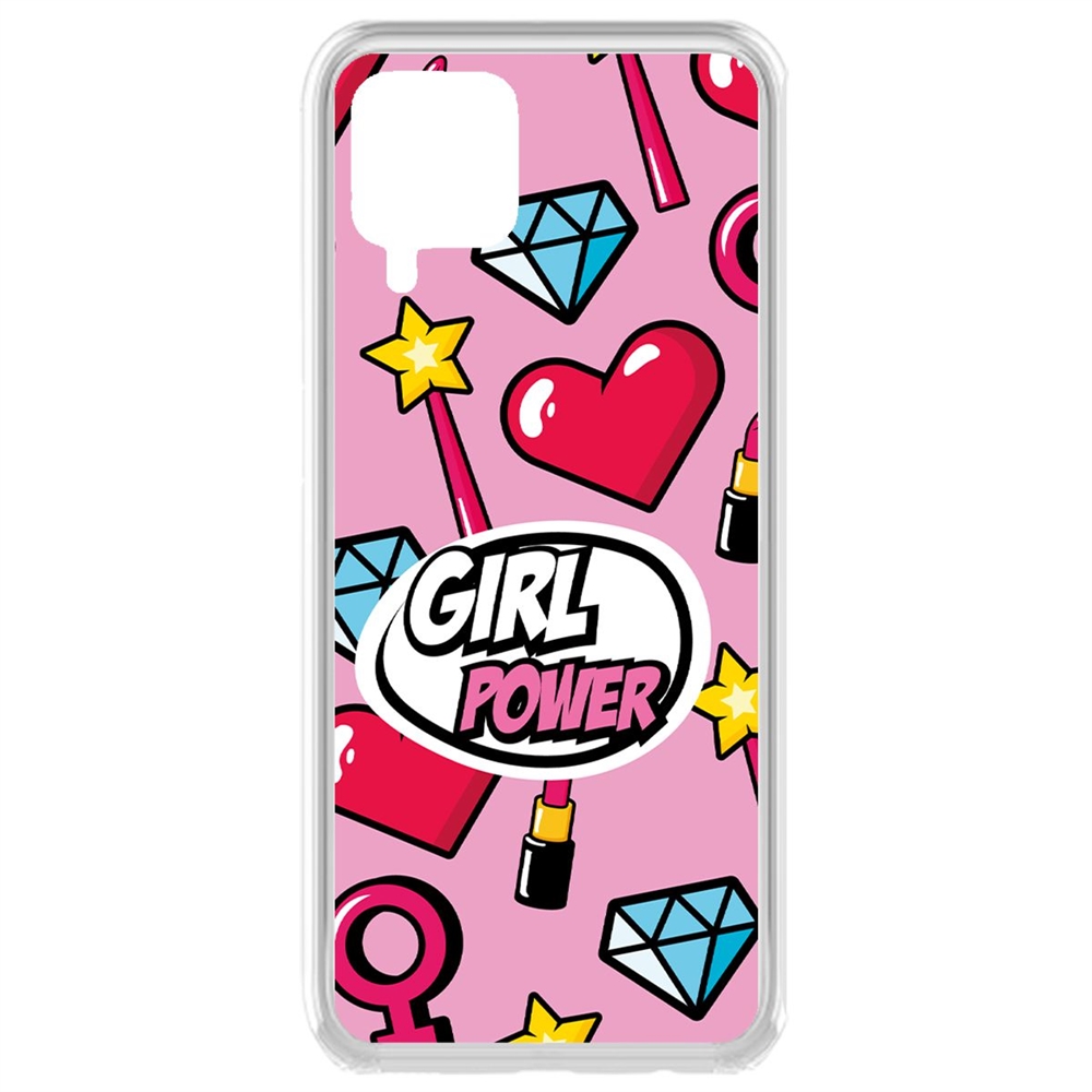 

Чехол-накладка Krutoff Clear Case Girl Power для Samsung Galaxy A12 (A125), Разноцветный