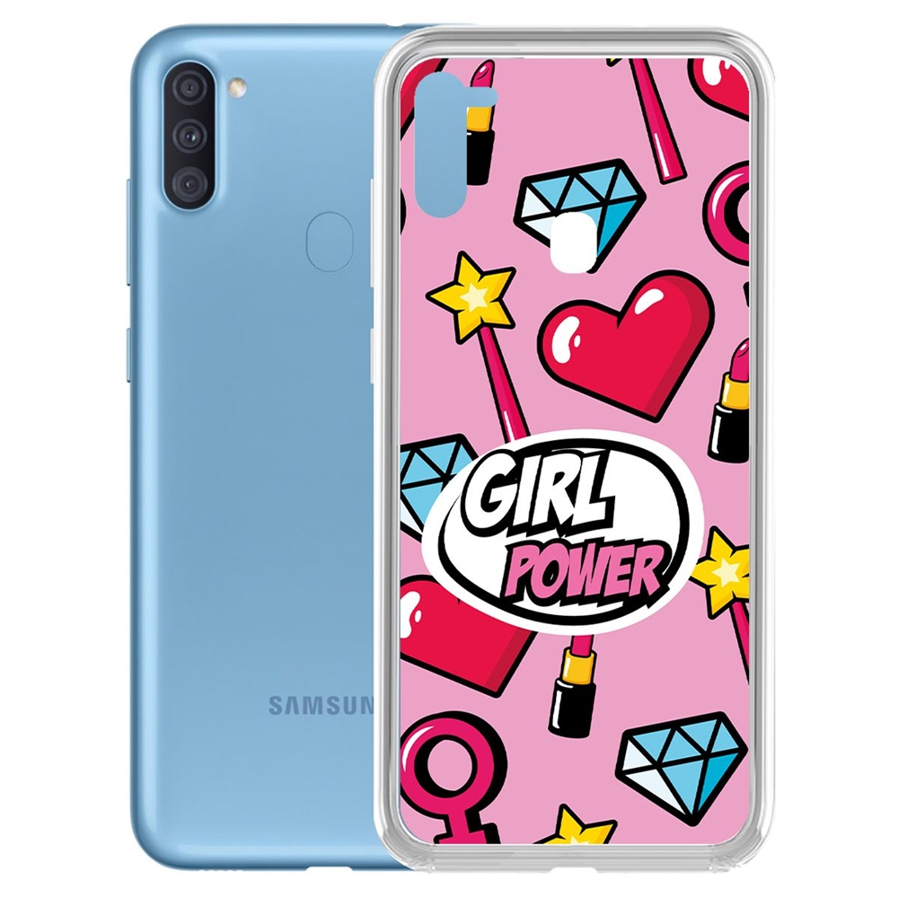 фото Чехол-накладка krutoff clear case girl power для samsung galaxy a11/m11 (a115/m115)