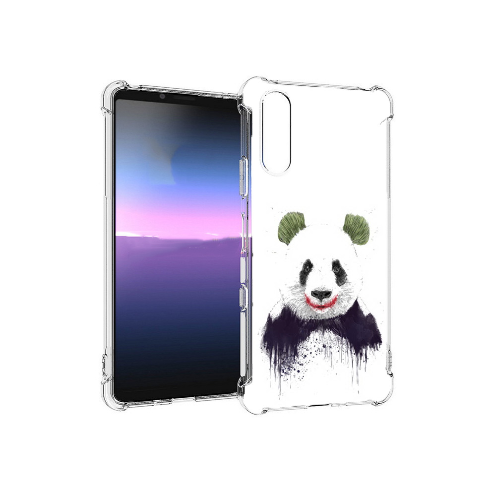 

Чехол MyPads Tocco для Sony Xperia 10 III панда джокер (PT161504.223.533), Прозрачный, Tocco