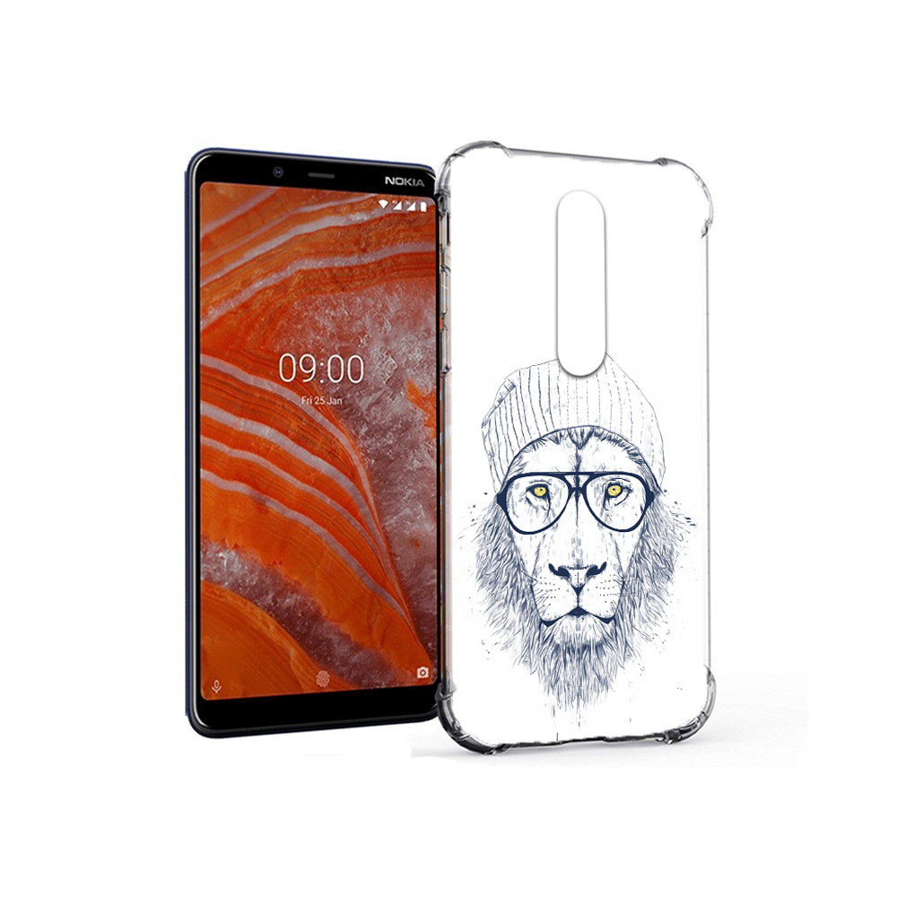 

Чехол MyPads Tocco для Nokia 3.1 Plus хиппи лев (PT121397.96.663), Прозрачный, Tocco