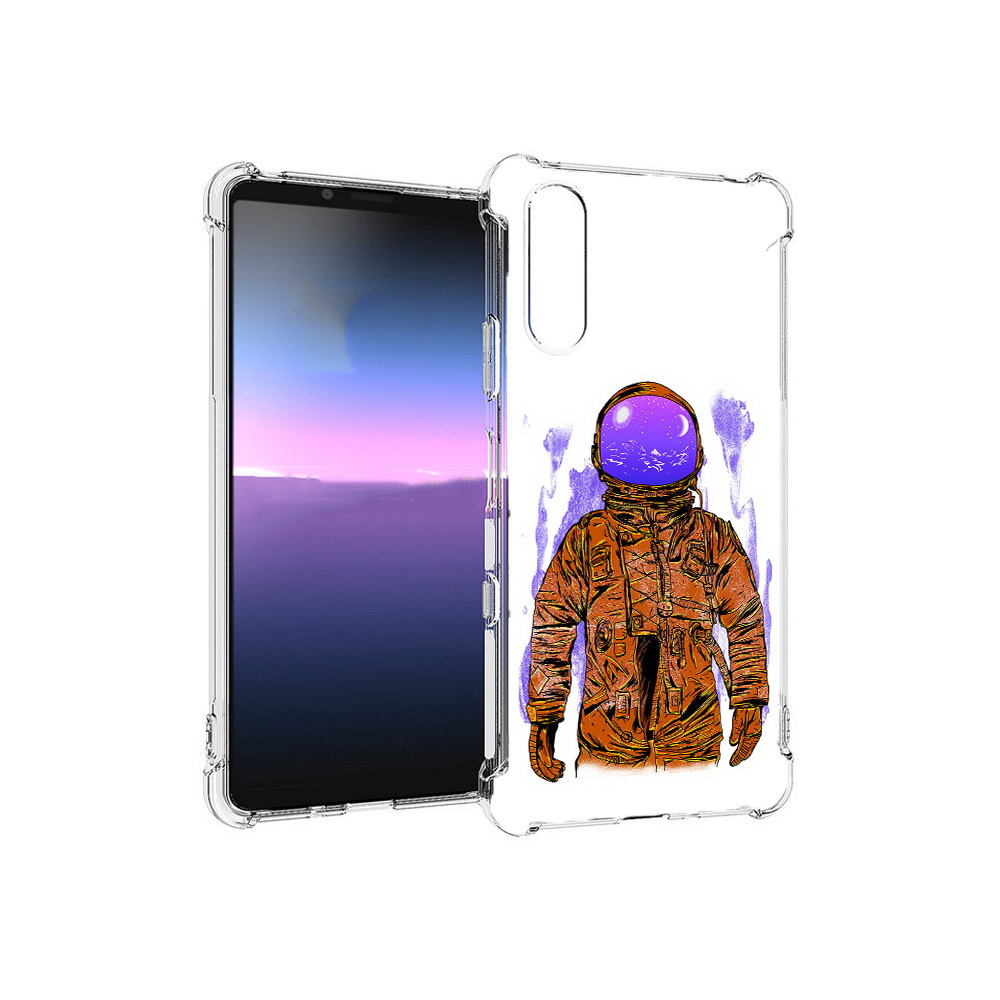 

Чехол MyPads Tocco для Sony Xperia 10 III нарисованный мужчина в скафандре, Прозрачный, Tocco