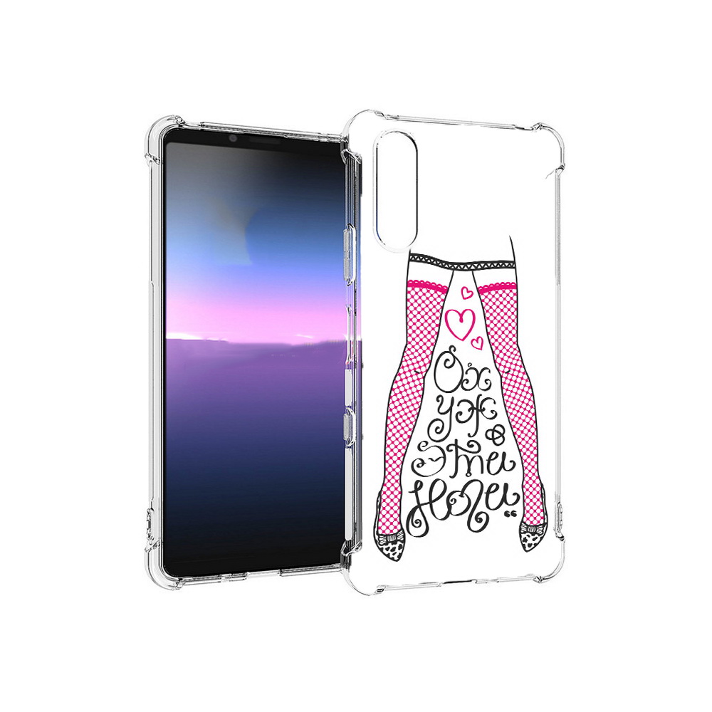 Чехол MyPads Tocco для Sony Xperia 10 III нарисованные ноги в чулках (PT161504.223.507)