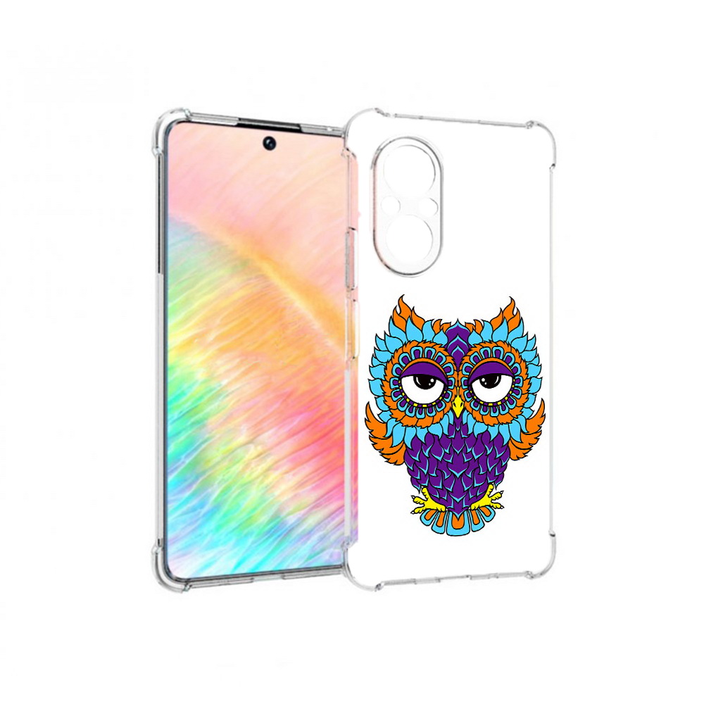 

Чехол MyPads Tocco для Honor 50 SE Цветная сова (PT223907.20.198), Прозрачный, Tocco