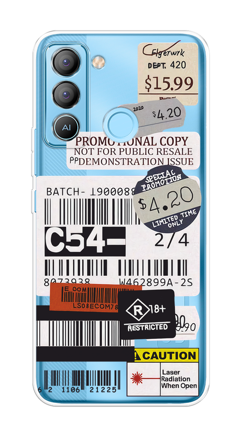 

Чехол на Tecno Pop 5 LTE "Flight to Paris", Серый;бежевый, 303050-1