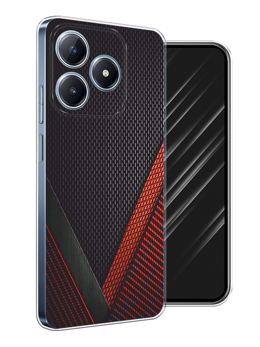 

Чехол Awog на Realme C63 "Красный карбон", Черный;красный, 2517350-1