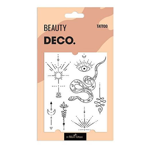 

Татуировка переводная для тела DECO. Real Tattoo by Miami tattoos Space snail, Черный