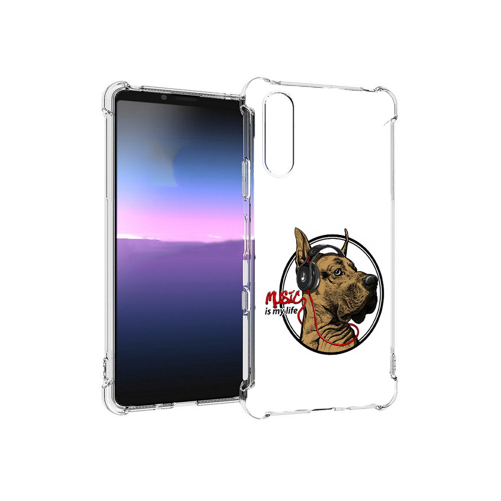 

Чехол MyPads Tocco для Sony Xperia 10 III музыкальная собака (PT161504.223.490), Прозрачный, Tocco