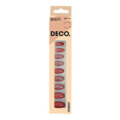 

Набор накладных ногтей DECO. Stardust Rose с клеевыми стикерами 48 шт, Розовый