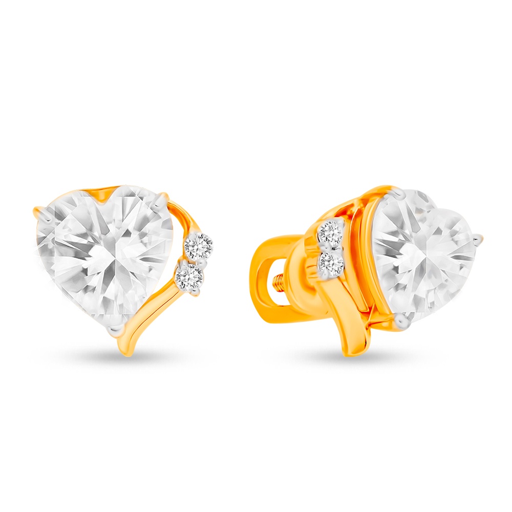 

Серьги пусеты из красного золота 585Gold 302006616, фианит, 302006616