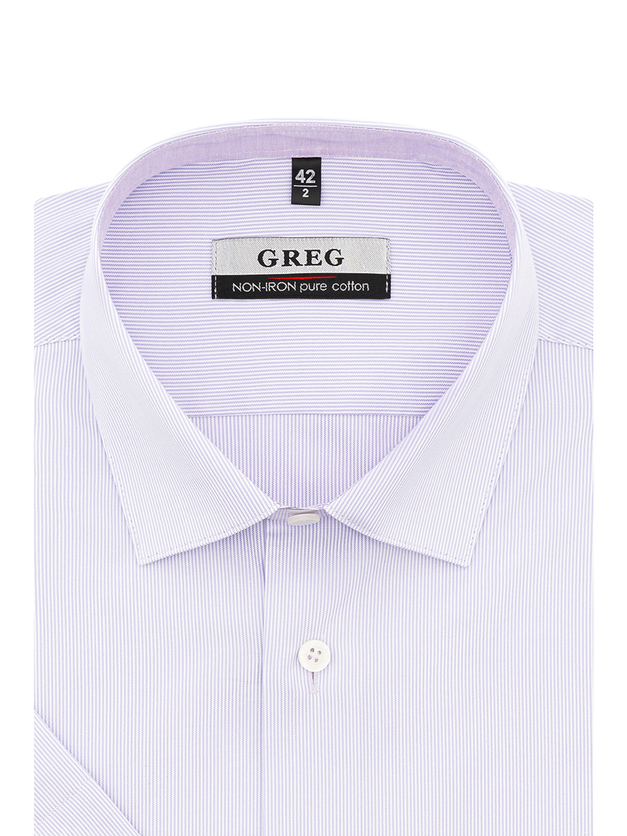 

Рубашка мужская Greg 00-00001227 фиолетовая 38, Фиолетовый, 00-00001227